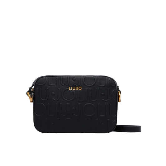 Borsa Donna stampa logo debossed Nero