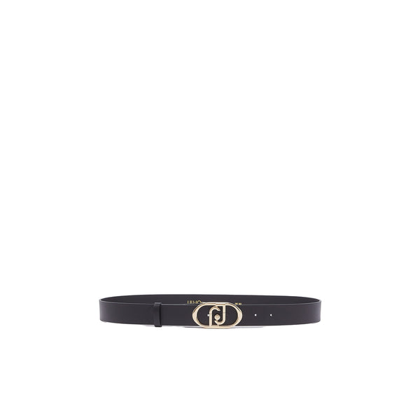 Cintura Donna in pelle nero/oro