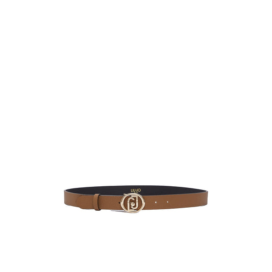 Cintura Donna con logo tondo Marrone chiaro