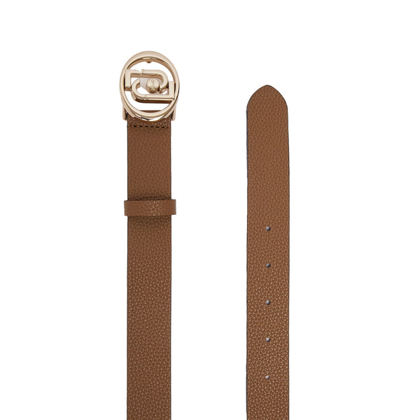 Cintura Donna con logo tondo Marrone chiaro