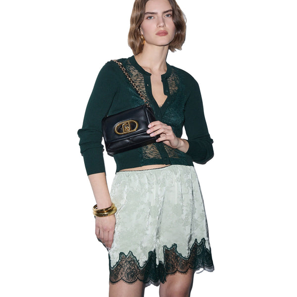 Borsa a spalla Donna LaPuffy Piccola Nero, modella