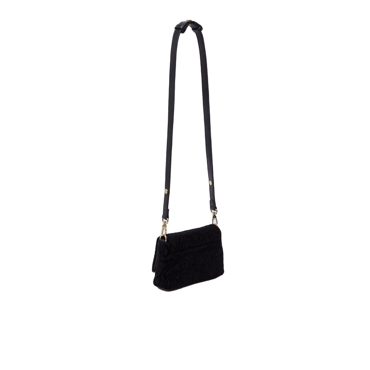 Borsa piccola Donna LaPuffy in pizzo nero retro, con tracolla 