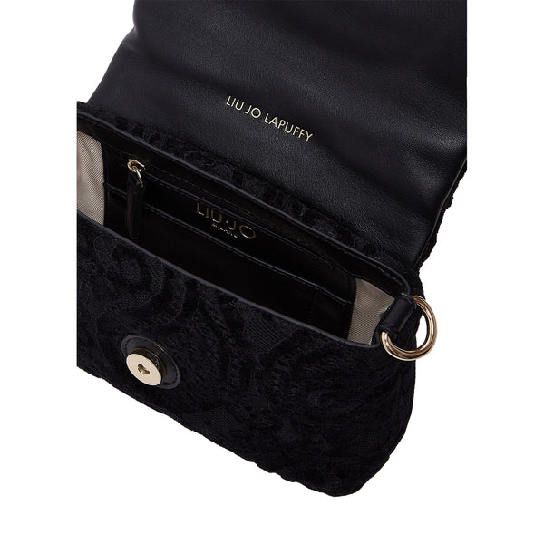 Borsa piccola Donna LaPuffy in pizzo nero interno