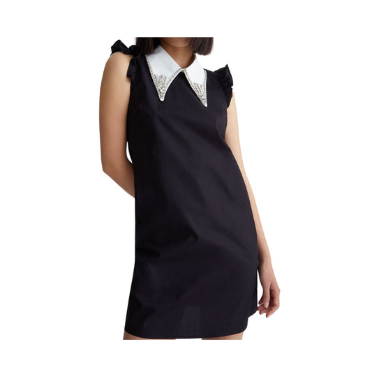 Mini-robe femme avec col strass