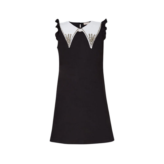 Mini-robe femme avec col strass