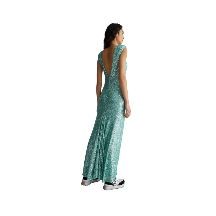 Long sequined women's dress