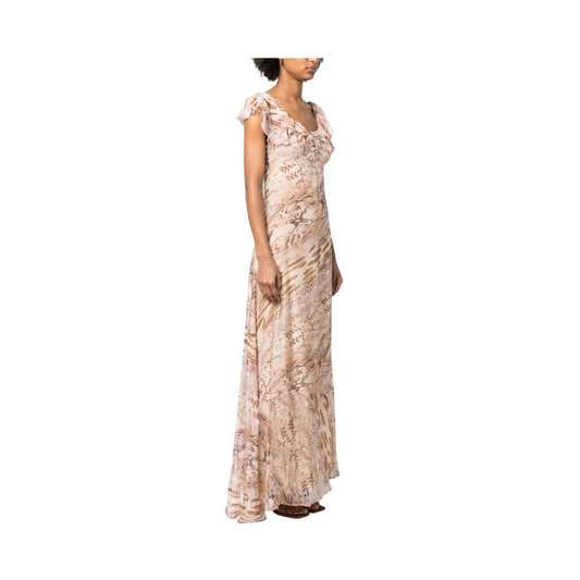 Robe longue femme imprimé python