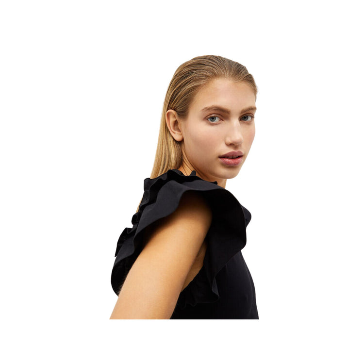 Women's dress with flounces and ruffles