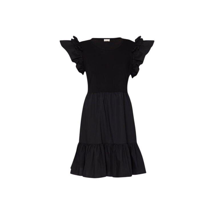 Women's dress with flounces and ruffles