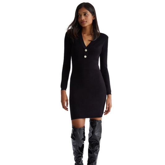 Abito Donna con scollo a V con bottoni