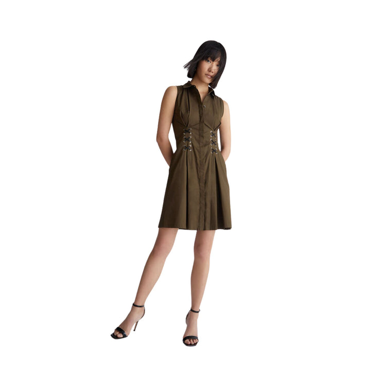 Women's dress with crossed laces