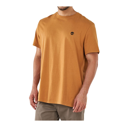 T-shirt Uomo a girocollo, in puro cotone, con micro ricamo logo