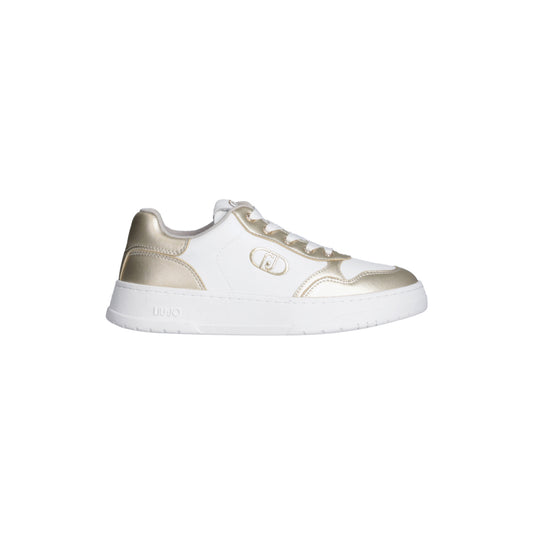Sneakers Donna in pelle con inserti oro