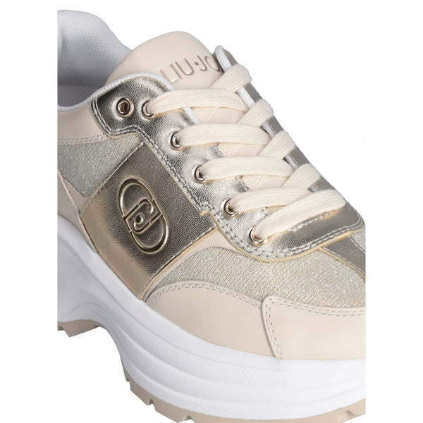 Sneakers Donna in pelle e lurex
