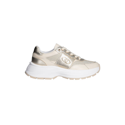 Sneakers Donna in pelle e lurex