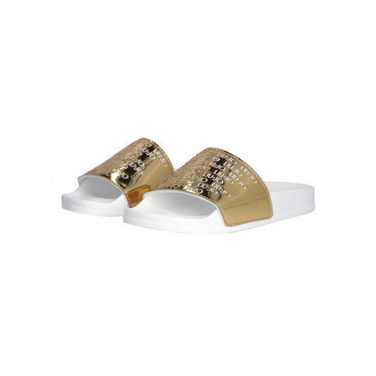 Ciabatte Donna con maxi fascia effetto laminato