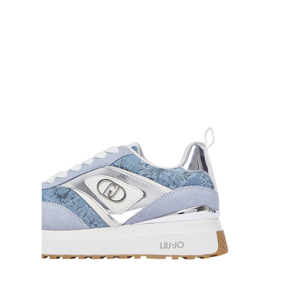 Sneakers platform Donna in denim stampato dettaglio