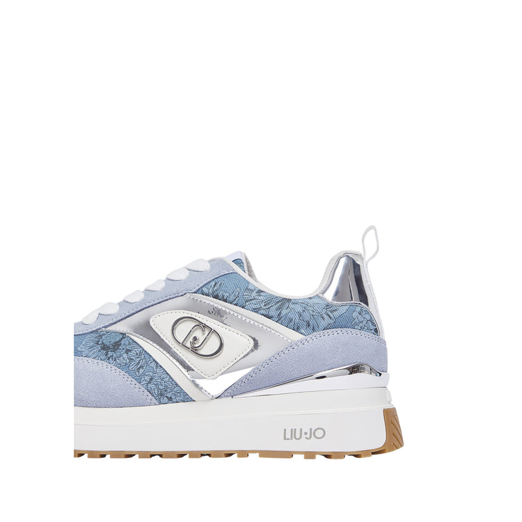 Sneakers platform Donna in denim stampato dettaglio