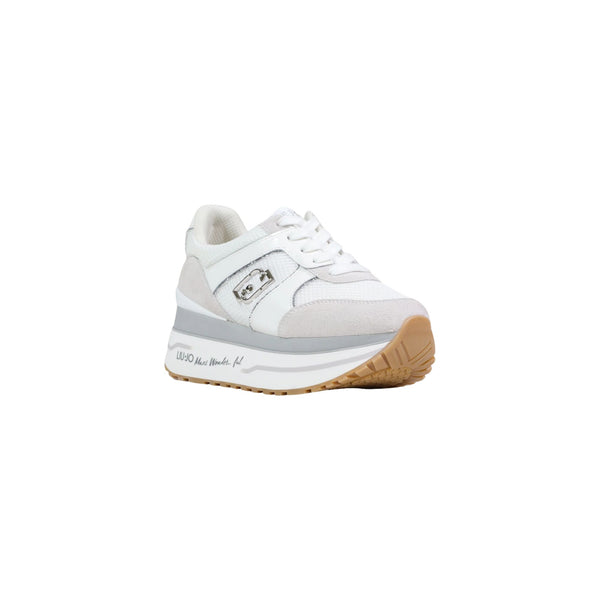 Sneakers Donna con platform bianche