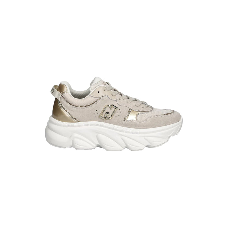 Sneakers Donna Beige con dettagli strass