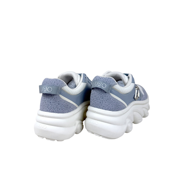 Sneakers Donna Blu con dettagli scamosciati con strass