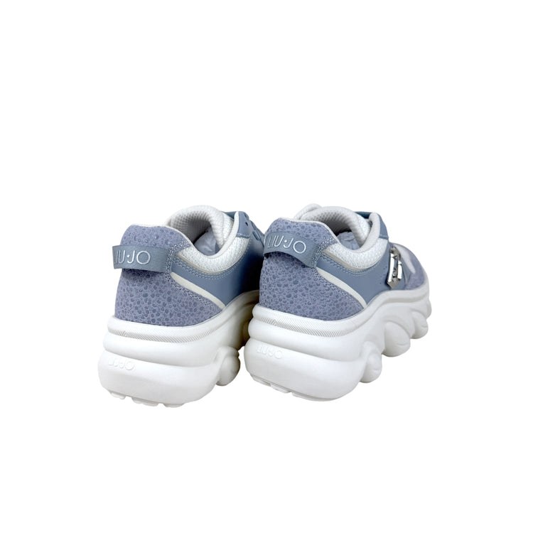 Sneakers Donna Blu con dettagli scamosciati con strass