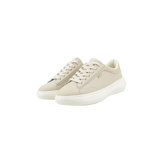 Sneakers Donna beige con dettaglio oro