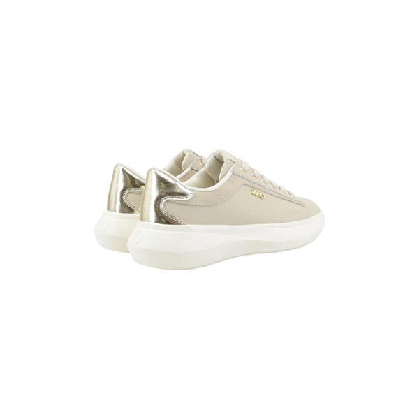 Sneakers Donna beige con dettaglio oro retro