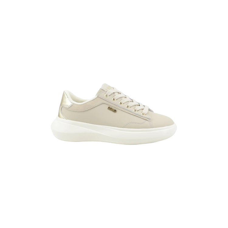 Sneakers Donna beige con dettaglio oro