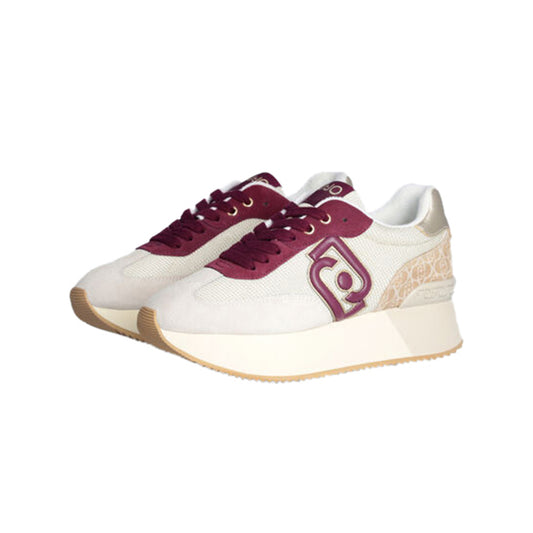 Sneakers Donna monogram e brighty mesh bianco e rosso