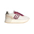 Sneakers Donna monogram e brighty mesh bianco e rosso