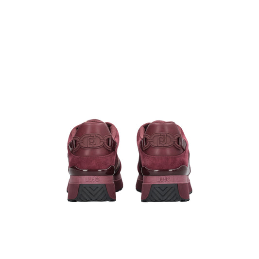 Sneakers Donna Platform in pelle Rosso retro