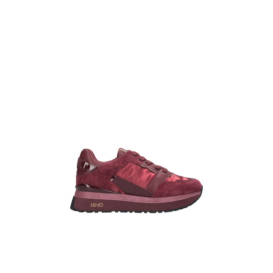 Sneakers Donna Platform in pelle Rosso