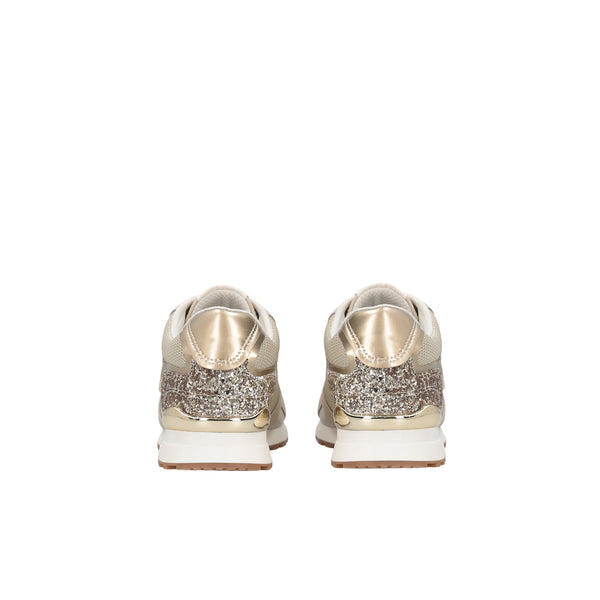 Sneakers Donna in mesh con glitter Oro retro
