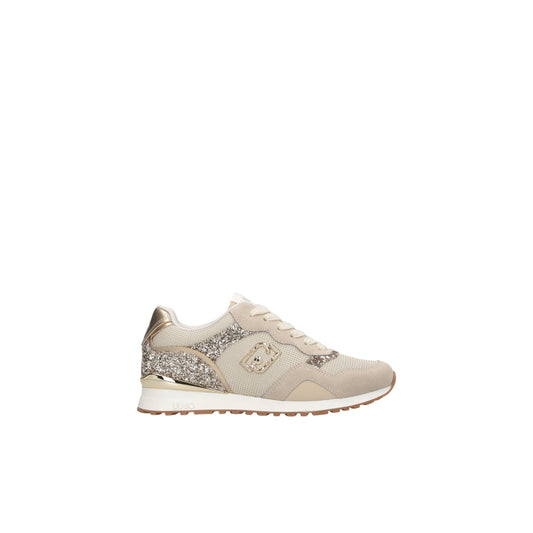 Sneakers Donna in mesh con glitter Oro