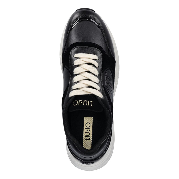 Sneakers Donna con inserti in suede Nero