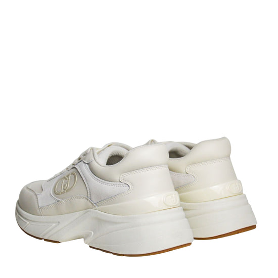 Sneakers Donna con inserti in suede Bianco retro