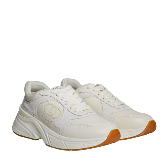 Sneakers Donna con inserti in suede Bianco