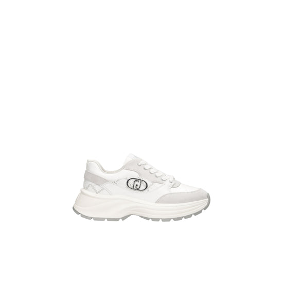 Sneakers Donna in suede e pelle bianco