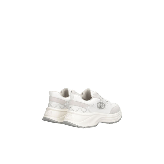 Sneakers Donna in suede e pelle bianco retro