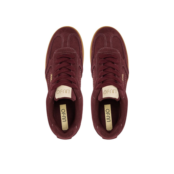 Sneakers Donna con tomaia scamosciata Bordeaux
