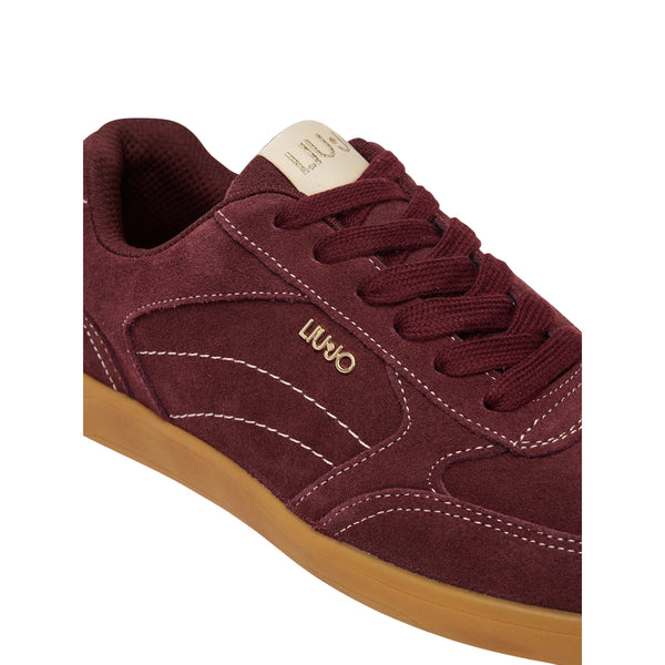 Sneakers Donna con tomaia scamosciata Bordeaux dettaglio