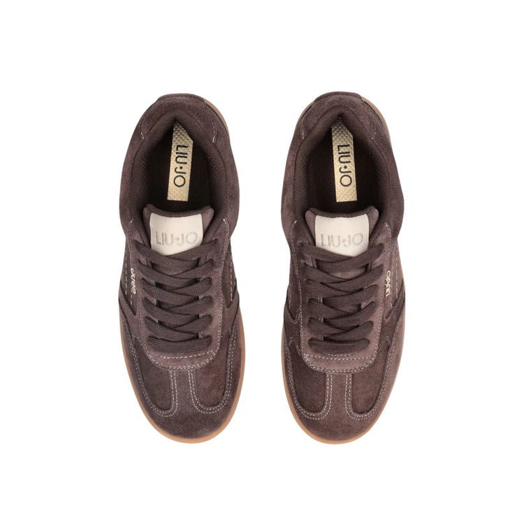 Sneakers Donna con tomaia scamosciata Marrone