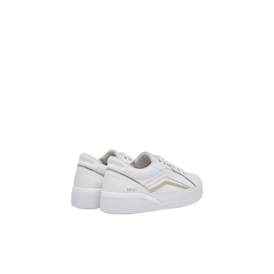 Sneakers Donna in pelle, con logo laterale applicato