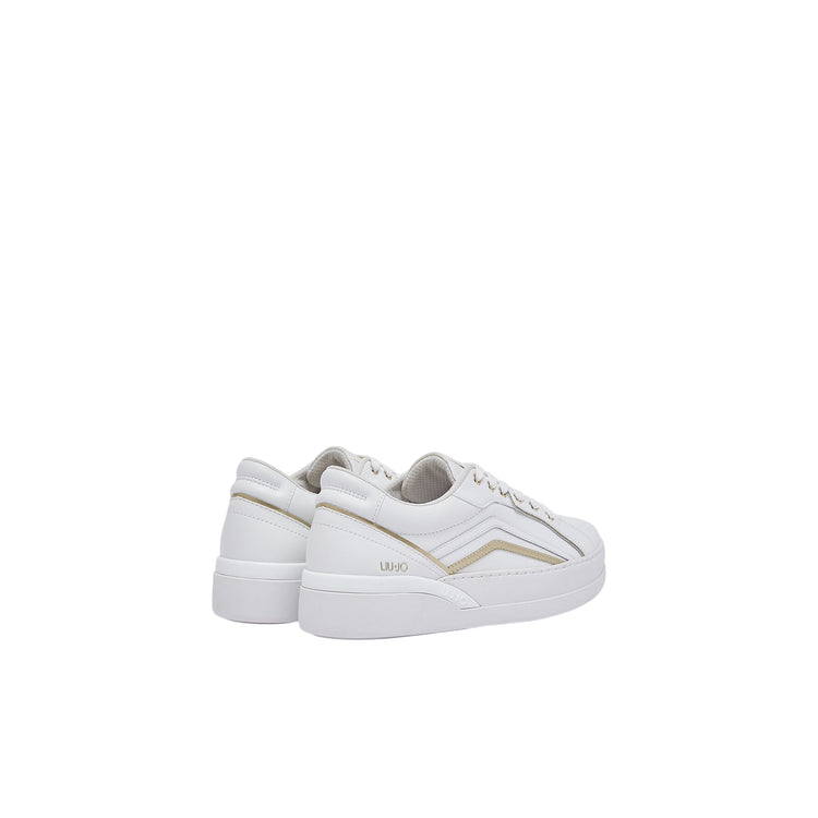 Sneakers Donna in pelle, con logo laterale applicato