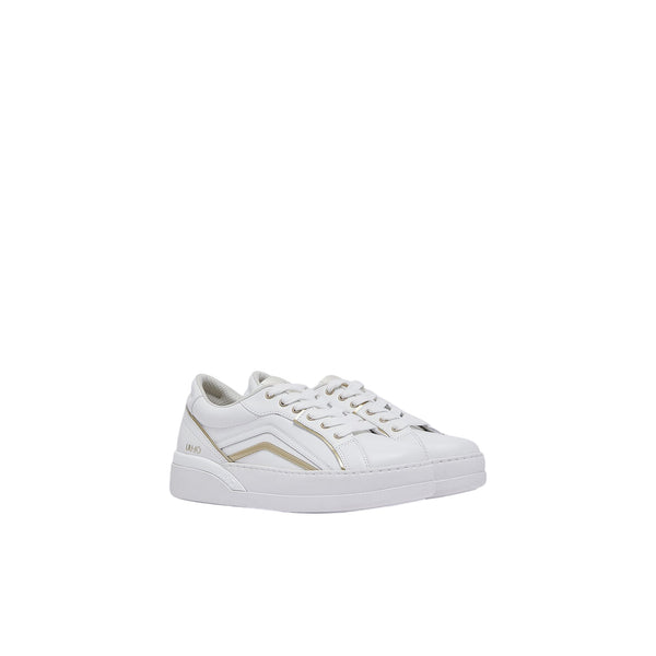 Sneakers Donna in pelle, con logo laterale applicato