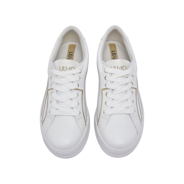 Sneakers Donna in pelle, con logo laterale applicato