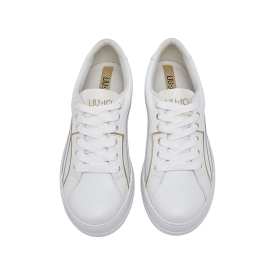 Sneakers Donna in pelle, con logo laterale applicato