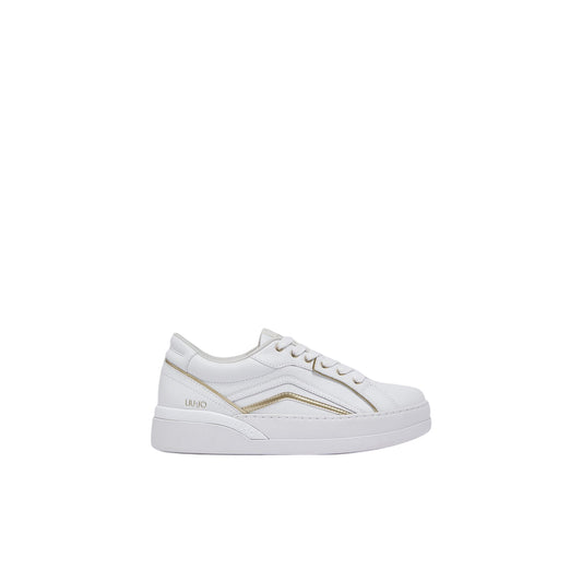 Sneakers Donna in pelle, con logo laterale applicato