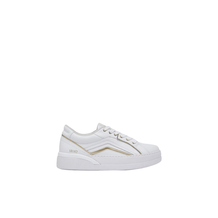 Sneakers Donna in pelle, con logo laterale applicato